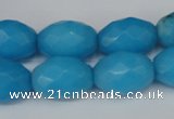 CCN187 15.5 inches 13*18mm faceted rice candy jade beads