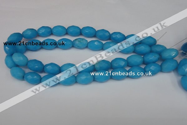 CCN187 15.5 inches 13*18mm faceted rice candy jade beads