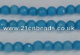 CCN1871 15 inches 6mm faceted round candy jade beads wholesale