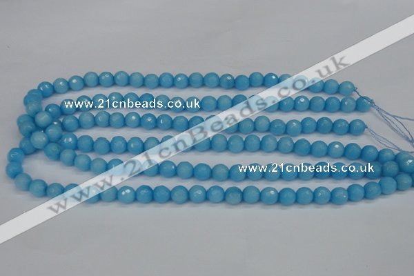 CCN1872 15 inches 8mm faceted round candy jade beads wholesale