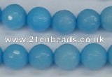 CCN1874 15 inches 12mm faceted round candy jade beads wholesale