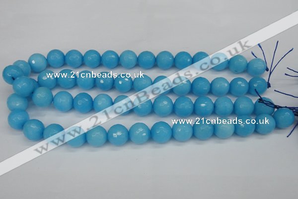 CCN1875 15 inches 14mm faceted round candy jade beads wholesale