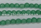 CCN1881 15 inches 6mm faceted round candy jade beads wholesale