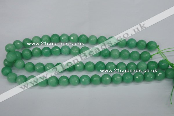 CCN1884 15 inches 12mm faceted round candy jade beads wholesale