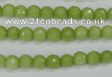 CCN1901 15 inches 6mm faceted round candy jade beads wholesale