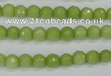 CCN1901 15 inches 6mm faceted round candy jade beads wholesale