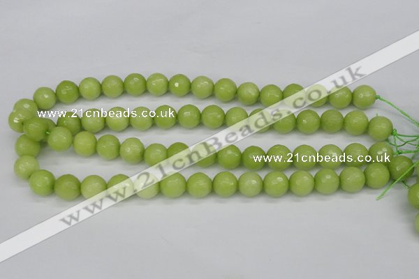 CCN1904 15 inches 12mm faceted round candy jade beads wholesale