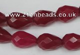 CCN191 15.5 inches 10*14mm faceted teardrop candy jade beads