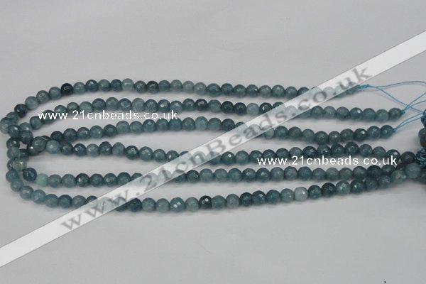 CCN1911 15 inches 6mm faceted round candy jade beads wholesale