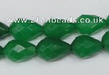 CCN194 15.5 inches 10*14mm faceted teardrop candy jade beads