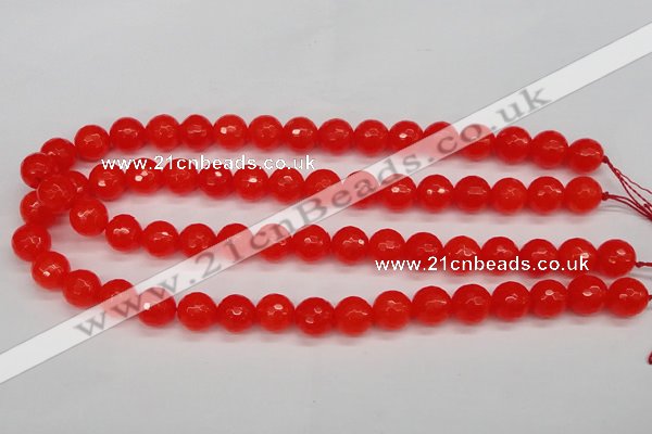 CCN1954 15 inches 12mm faceted round candy jade beads wholesale