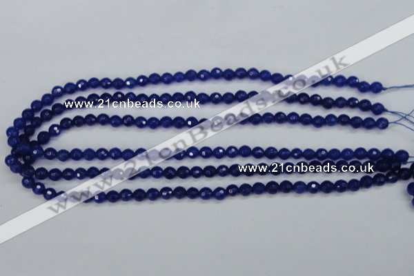 CCN1961 15 inches 6mm faceted round candy jade beads wholesale