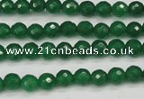 CCN1971 15 inches 6mm faceted round candy jade beads wholesale