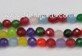 CCN1980 15 inches 4mm faceted round candy jade beads wholesale