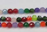 CCN1981 15 inches 6mm faceted round candy jade beads wholesale