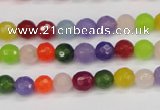 CCN1982 15 inches 8mm faceted round candy jade beads wholesale