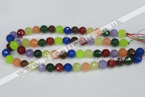 CCN1984 15 inches 12mm faceted round candy jade beads wholesale