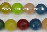 CCN1985 15 inches 14mm faceted round candy jade beads wholesale