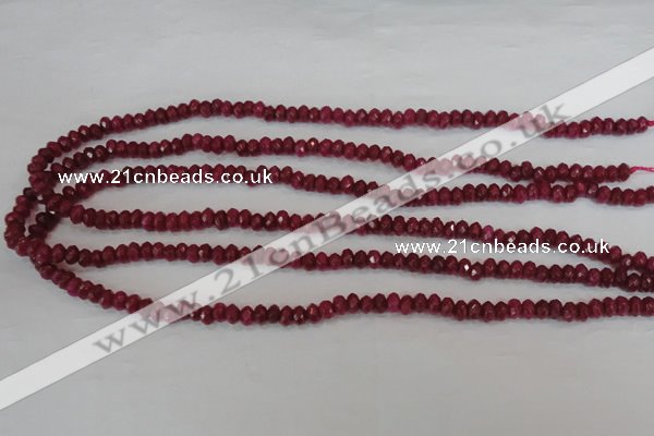 CCN1988 15 inches 3*5mm faceted rondelle candy jade beads wholesale