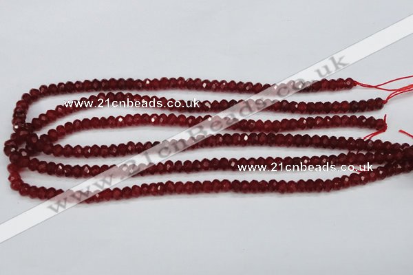 CCN1989 15 inches 4*6mm faceted rondelle candy jade beads wholesale