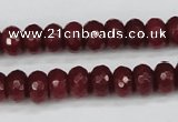 CCN1991 15 inches 6*10mm faceted rondelle candy jade beads wholesale