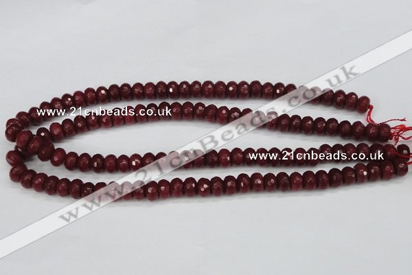 CCN1991 15 inches 6*10mm faceted rondelle candy jade beads wholesale