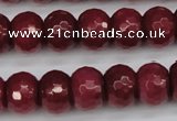 CCN1993 15 inches 10*14mm faceted rondelle candy jade beads wholesale