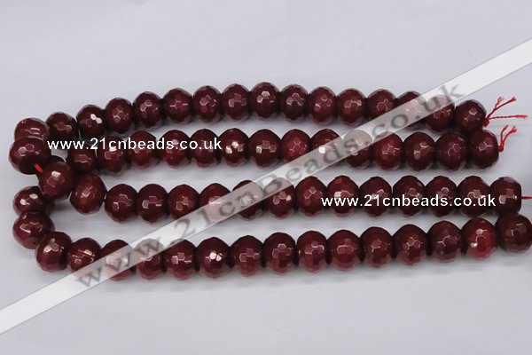 CCN1994 15 inches 12*16mm faceted rondelle candy jade beads wholesale