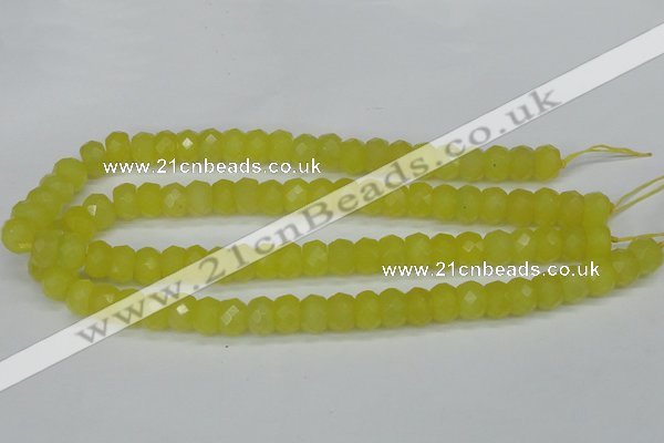 CCN2006 15 inches 8*12mm faceted rondelle candy jade beads wholesale