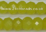 CCN2008 15 inches 12*16mm faceted rondelle candy jade beads wholesale