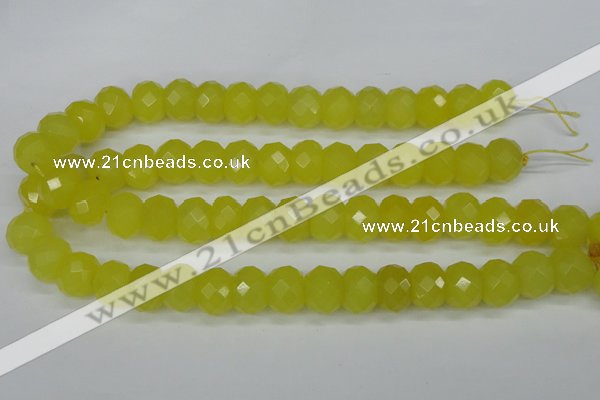 CCN2008 15 inches 12*16mm faceted rondelle candy jade beads wholesale