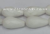 CCN201 15.5 inches 12*22mm faceted teardrop candy jade beads