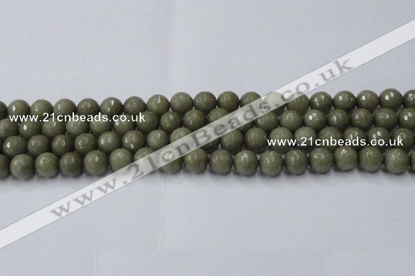 CCN2025 15 inches 10mm faceted round candy jade beads wholesale