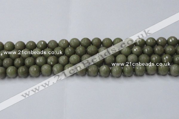 CCN2026 15 inches 12mm faceted round candy jade beads wholesale