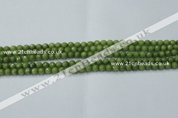 CCN2036 15 inches 4mm faceted round candy jade beads wholesale