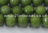 CCN2040 15 inches 12mm faceted round candy jade beads wholesale