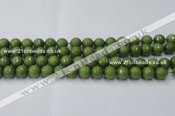 CCN2041 15 inches 14mm faceted round candy jade beads wholesale