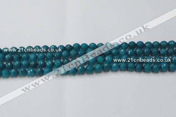 CCN2044 15 inches 6mm faceted round candy jade beads wholesale