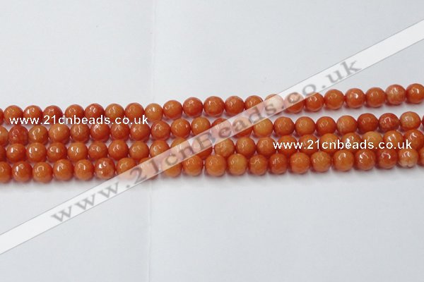 CCN2051 15 inches 6mm faceted round candy jade beads wholesale