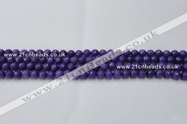 CCN2058 15 inches 6mm faceted round candy jade beads wholesale