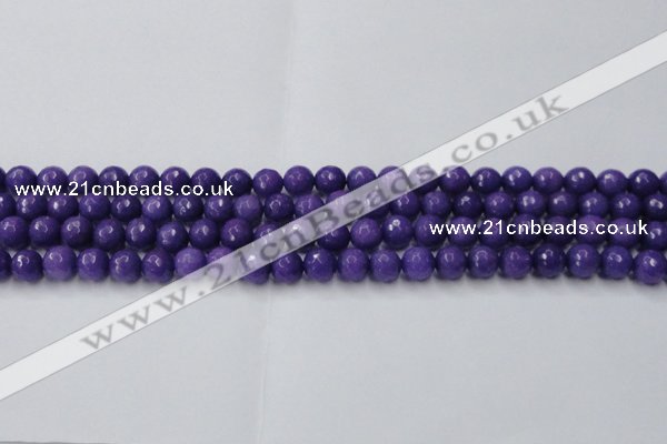 CCN2059 15 inches 8mm faceted round candy jade beads wholesale