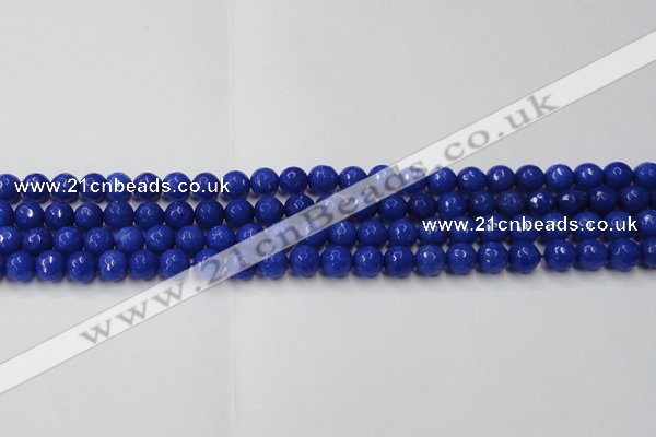 CCN2065 15 inches 6mm faceted round candy jade beads wholesale