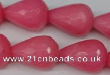 CCN208 15.5 inches 18*25mm faceted teardrop candy jade beads