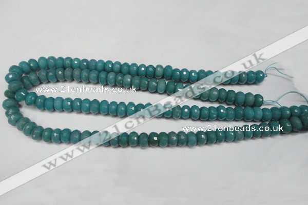 CCN2102 15.5 inches 6*10mm faceted rondelle candy jade beads