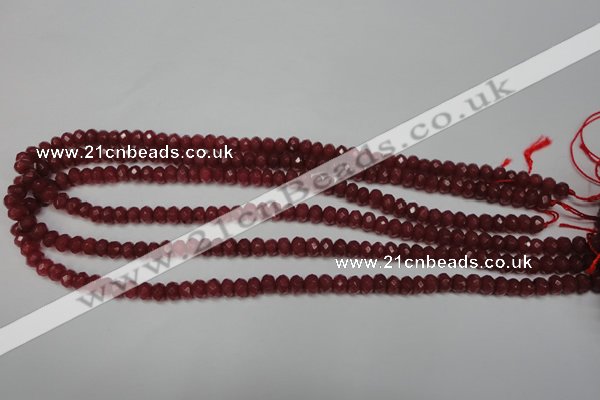 CCN2125 15.5 inches 4*6mm faceted rondelle candy jade beads