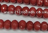 CCN2128 15.5 inches 8*12mm faceted rondelle candy jade beads