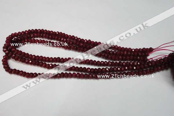 CCN2132 15.5 inches 4*6mm faceted rondelle candy jade beads