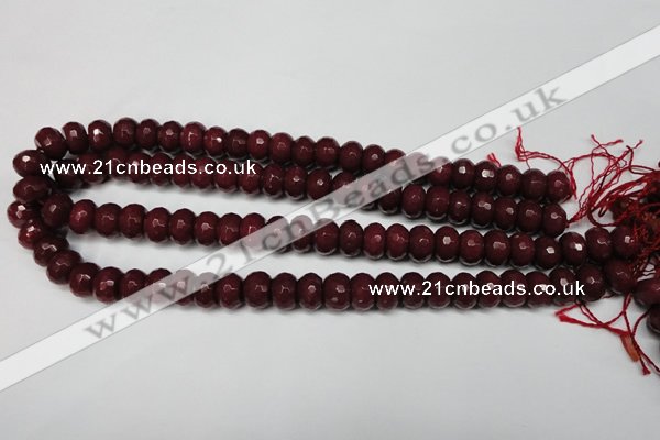 CCN2135 15.5 inches 8*12mm faceted rondelle candy jade beads