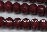 CCN2136 15.5 inches 10*14mm faceted rondelle candy jade beads