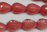 CCN2140 15.5 inches 12*16mm faceted teardrop candy jade beads